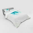 thumbnail image 2 of Ambesonne Abstract Bedding Set 4 Pcs, Blue Ombre Flowers, Queen, Pale Blue and White, 2 of 2