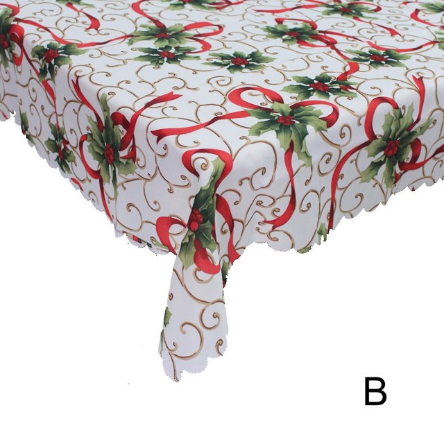 150x180cm Navidad temática impresión mantel rectángulo cubierta de escritorio decoración de fiesta