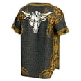 thumbnail image 3 of Men's ProSphere Black The Rock Golden Paisley Baseball Fashion Jersey, 3 of 3