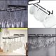thumbnail image 1 of Juego de 2 estantes para copas de vino Soporte para copas colgantes Soporte para copas para estante Estante para colgar copas Debajo del gabinete Estante para copas de vino Negro, con tornillos LingWen 9024715464262, 1 of 1