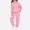 Pink, variant on Eltusu Girls Winter Outfit Sets, Elastic Waist Long Sleeve Sports Thermal Hoodies and Sweatpants Sets Light Blue Size 2-13T