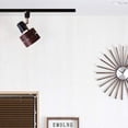 thumbnail image 5 of FSLiving Vintage Style Adjustable Angle H-Type Track Head E26 Base Black Walnut Lampshade Ceiling Light Track Light Fixture for Gallery Loft Office Kitchen,Bulb and Track Not Included - 3 Lights, 5 of 8