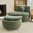 thumbnail image 4 of Better Homes & Gardens Juliet Modern Velvet 45.28" Chaise & Storage Ottoman, Olive, 4 of 12