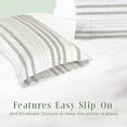 thumbnail image 3 of Elegant Comfort Ultra Soft Set of 2 Striped Pint Pillowcases - 1500 Series Hotel Quality Microfiber, Soft and Smooth Envelope Closure 2-Piece Pillow Covers - King, Traci Linen, 3 of 8
