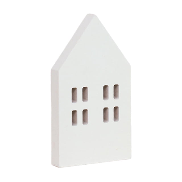 Letrero de madera con forma de casa, letrero para casa de campo, casa de madera navideña, para Blanco