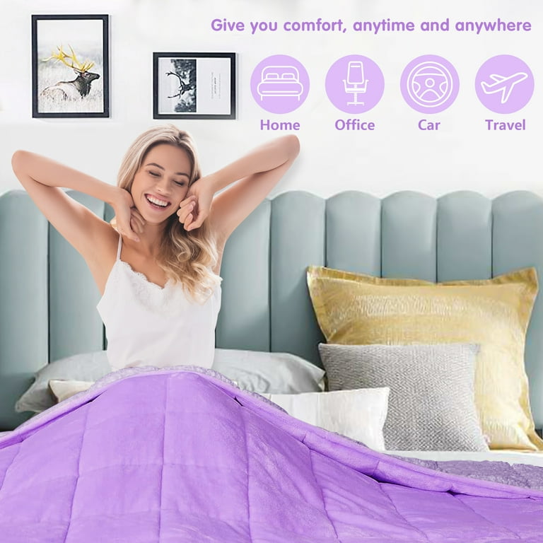 Teler Weighted Blanket Queen Size 15lbs 60 x 80 inches, Weighted