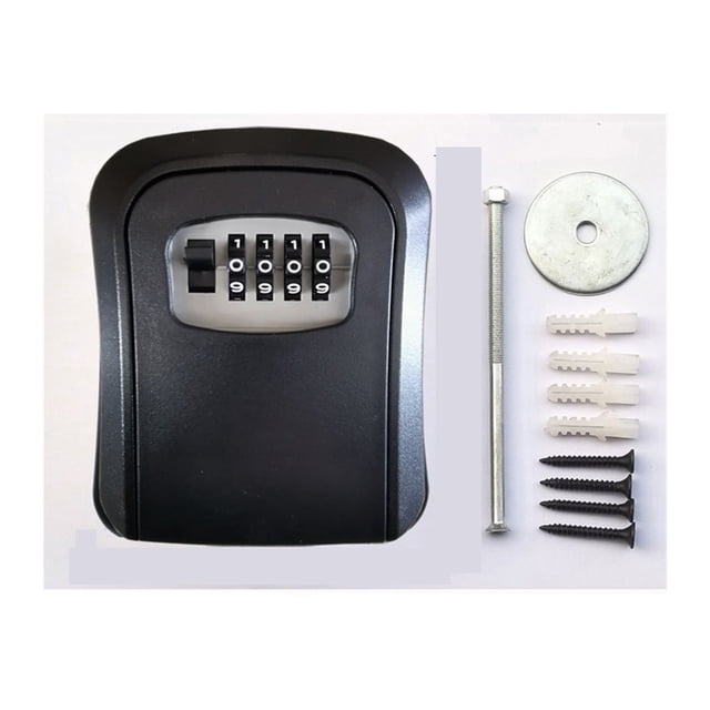 Key Safe Box Outdoor, Plastics Wall-Mounted Key Safe Weatherproof Combination Key Storage Lock Box Indoor and Outdoor Password Key Lock Box ,Easy Installation
