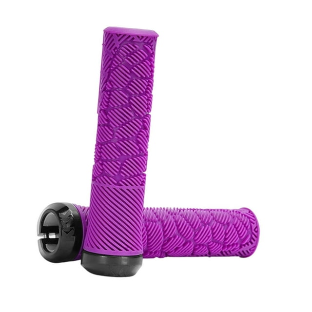 Puños para manillar de bicicleta, 1 par, resistentes a golpes, cómodos, universales, ergonómicos, para bicicletas de montaña y carretera. Púrpura