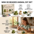 thumbnail image 3 of Tiny 3D Beaded Animal DIY Kit, Bead Embroidery Kit for Beginners, Animals Themed Beadwork Craft Set for Adults and Kids, 3 of 6