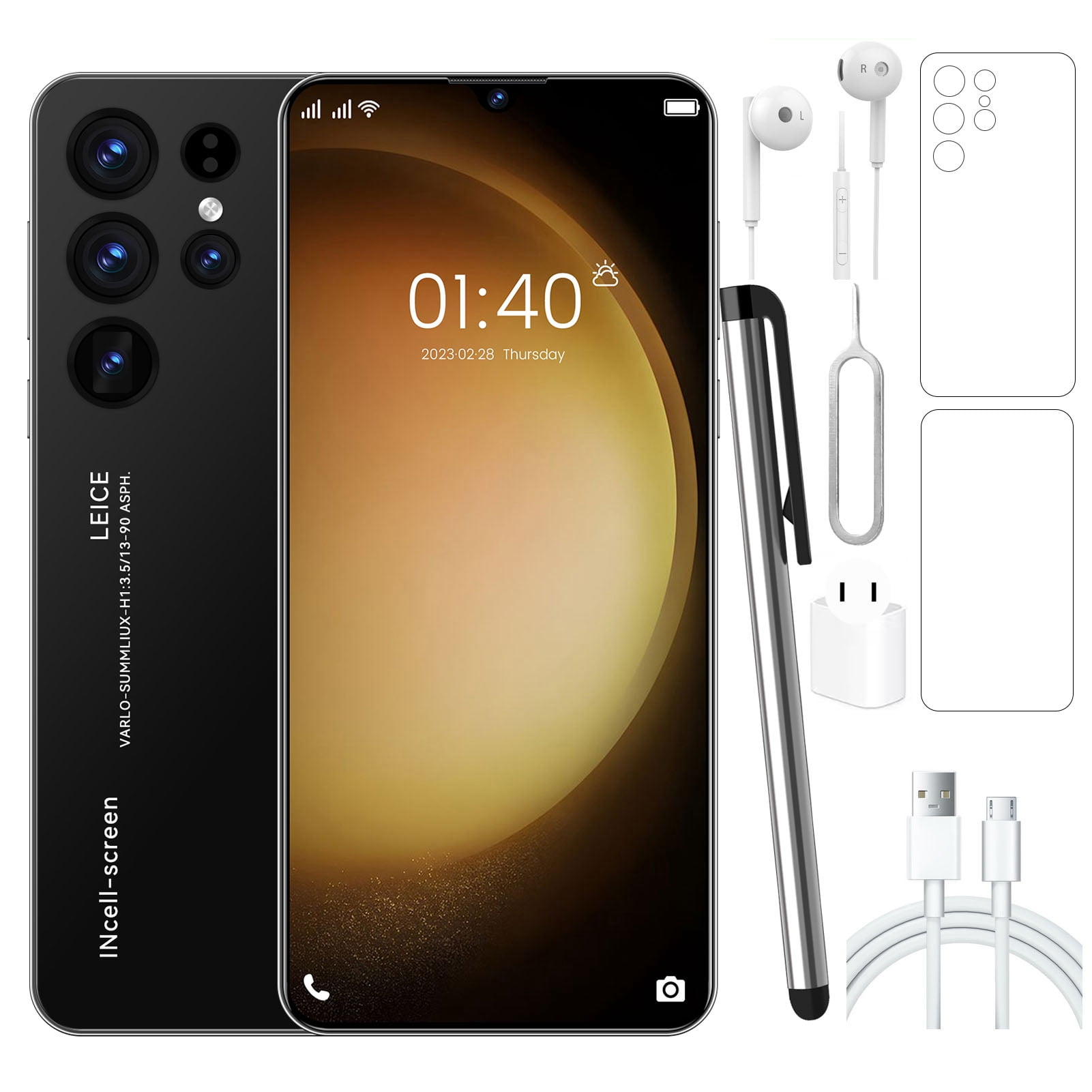 Teléfono inteligente S23 Ultra de 6,0 pulgadas con Android 12, 2 GB, 16 ...