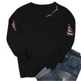 thumbnail image 3 of Christmas Sweatshirts for Women Plus Size Sweaters Women's Fashion Long Sleeve Blouses Xmas Printed Shirts Casual Loose Comfortable Holiday Pullover Tops, 3 of 5