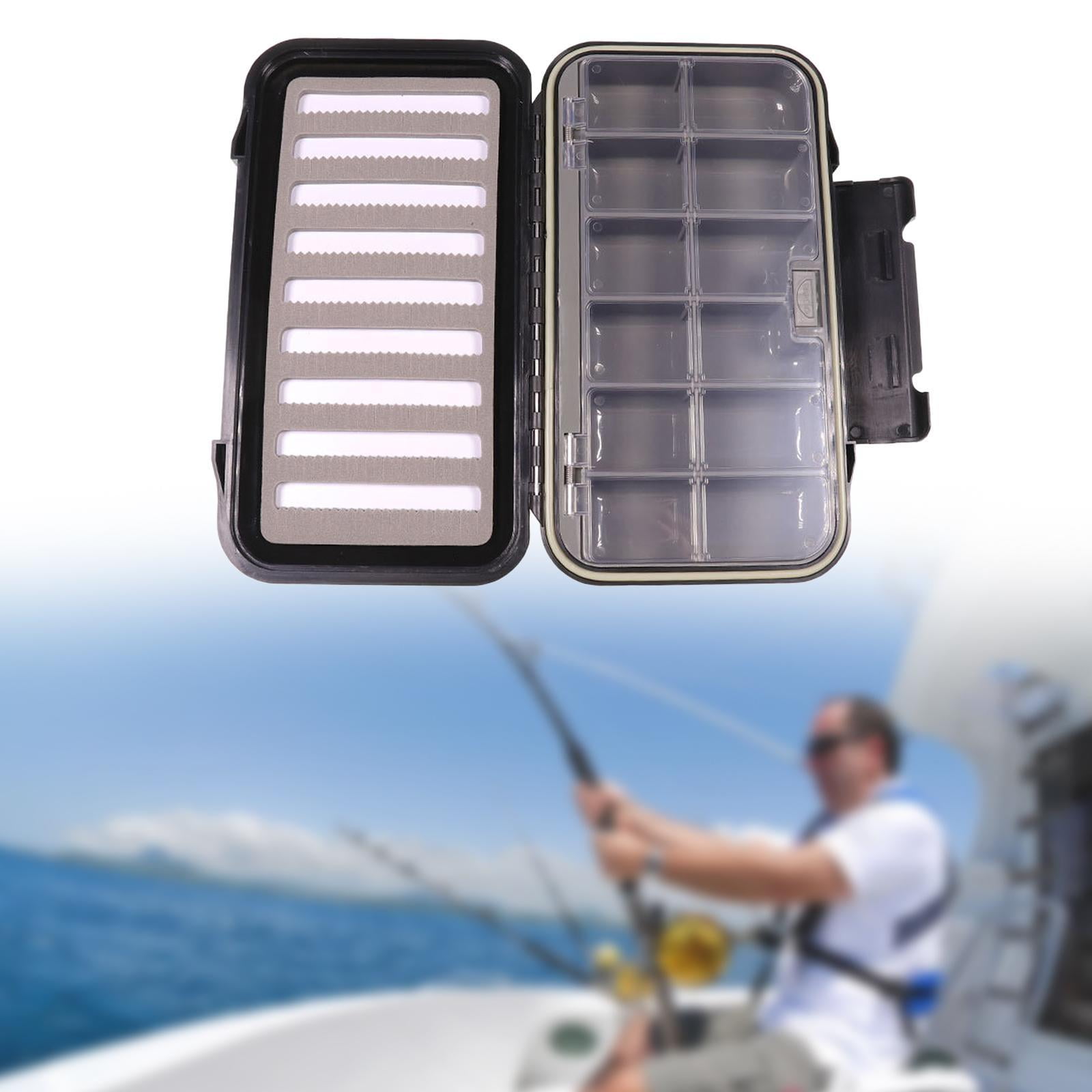 figatia Fly Fishing Tackle Box Multiuse with Grids Compartments Lightweight Lure Box