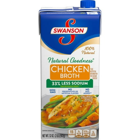 Swanson Natural Goodness Chicken Broth, 32 oz.