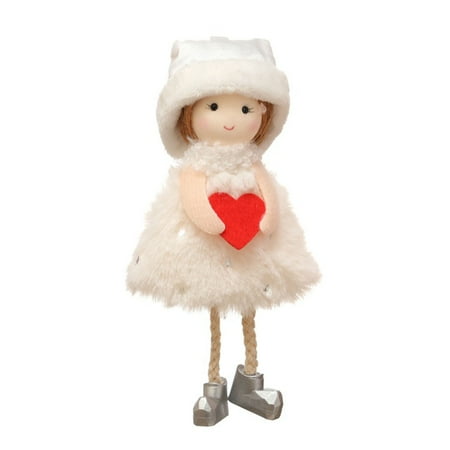 

XFLWAM Lace Gauze Dress Princess Girl Pendant Cute Plush Angel Doll Home Decoration
