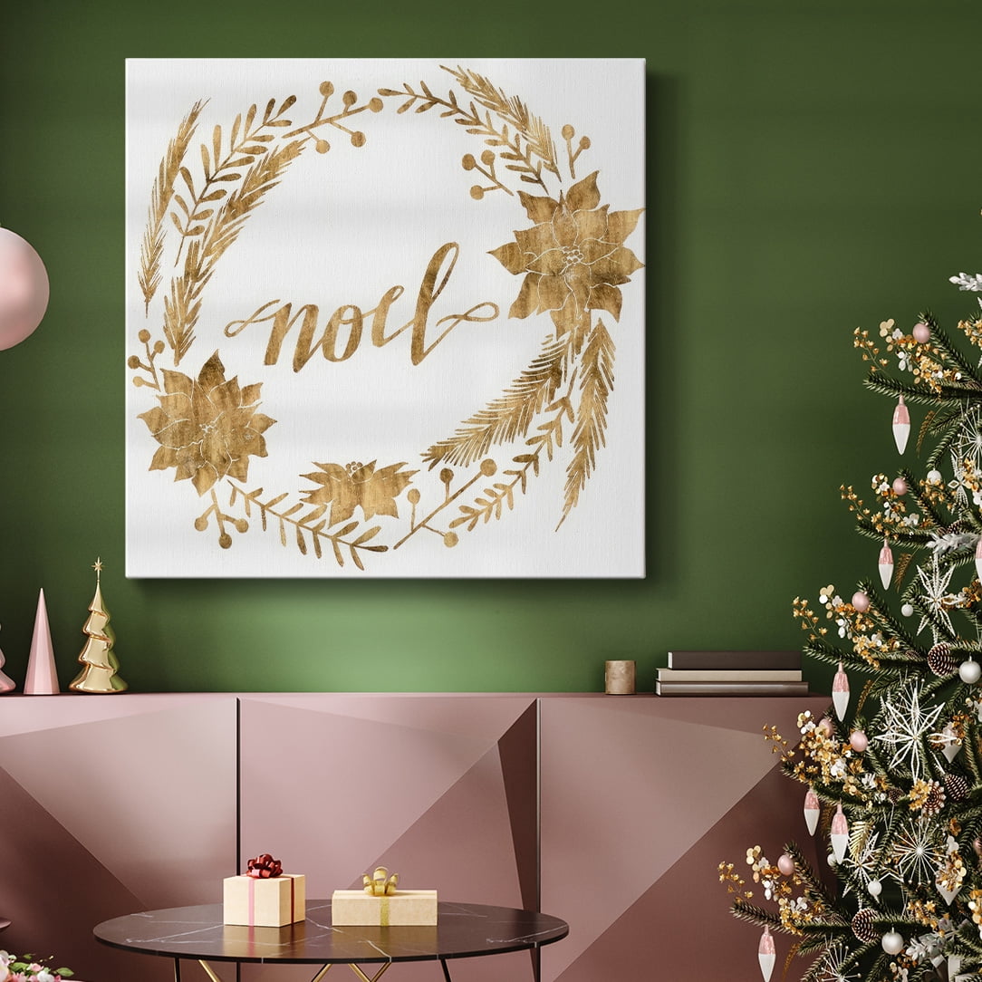 Golden Christmas IV- Gallery Wrapped Canvas