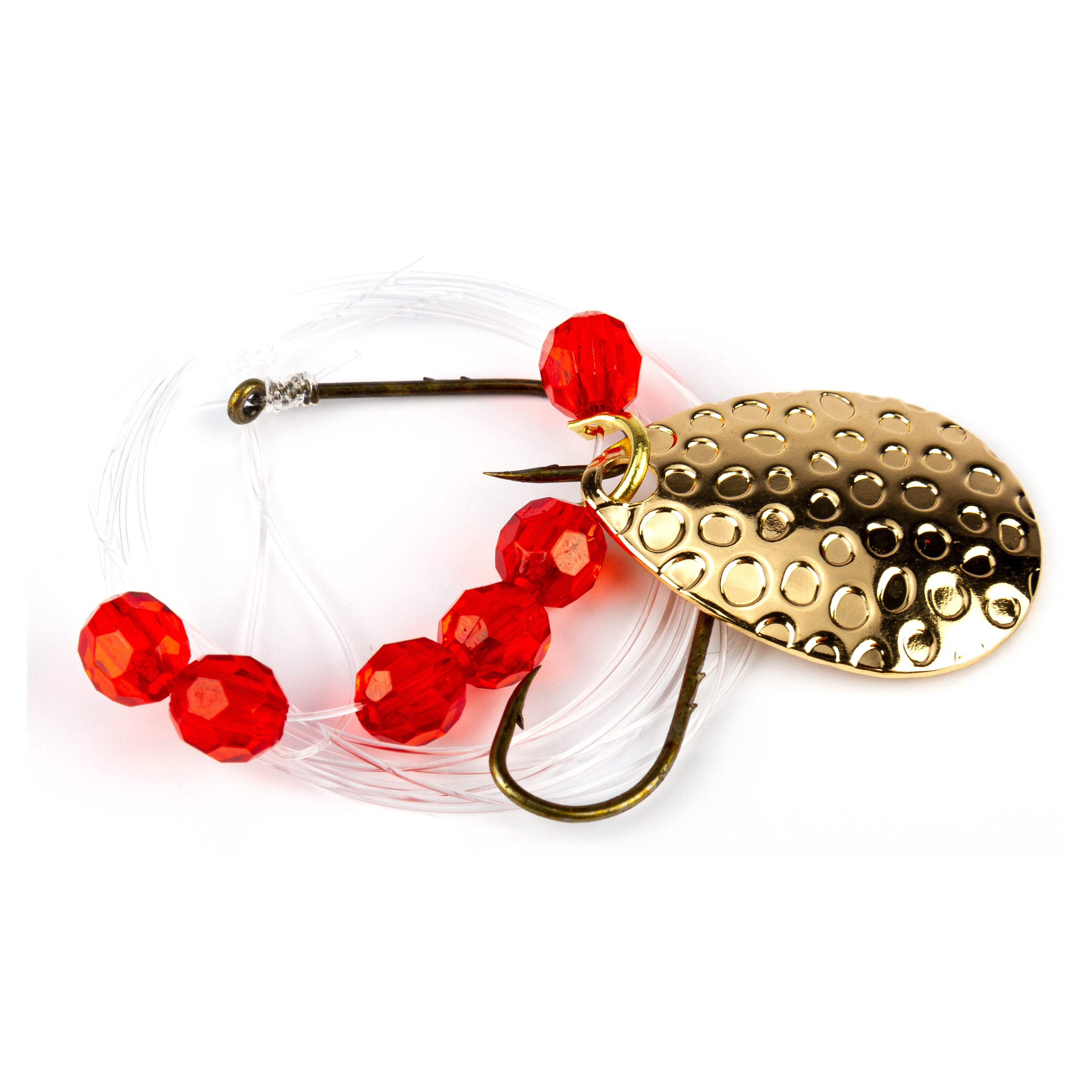 Ozark Trail Freshwater Walleye Fishing Rig, Double Hook, Gold Hammered Blade