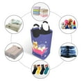 thumbnail image 5 of Vsdgher Dog Washes in a Pink Bath Print Square Laundry Bag Large Collapsible Dirty Clothes Bags With Handles Waterproof Essentials Storage For College Dorm, Family, 5 of 6