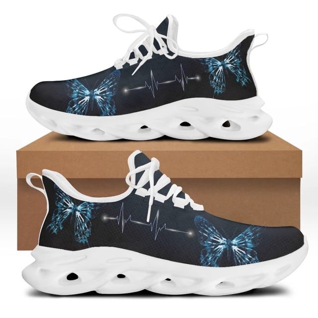 Yikeluo Zapatos casuales para hombre, diseño de tecnólogo radiológico, calzado con cordones, zapatillas transpirables para caminar, zapatos femeninos