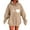 Khaki#01, variant on Women's Hoodie Sweatshirt Fall Fashion Casual Long Sleeve Loose Solid Color Hoodies Comfy Trendy Pullover Tops with Pockets Beige L