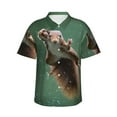 thumbnail image 1 of Balery Squirrel Camisas hawaianas de manga corta para hombre, camisas playeras de corte holgado, camisas de vacaciones con botones,Medium, 1 of 7