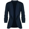 thumbnail image 3 of Baberdicy Cardigan Sweaters for Women Lightweight Women's Long Sleeved Formal Lapel Jacket Sport Jacket Studio Women's Womens Blazer Blue, 3 of 4