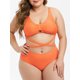 thumbnail image 1 of Tamaño más entrecruzado Alta subida del bikini Rosegal  Leggings de talla grande, 1 of 5