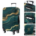 thumbnail image 5 of Teal Gold Wave Marble Pattern Luggage Cover Fashion Suitcase Cover Baggage Covers Fit 25-28 Inch Luggage (Go Travel), 5 of 5