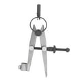 thumbnail image 2 of Spring Divider Caliper, Portable Versatile High Hardness 125mm Spring Wing Divider Carbon Steel With Pencil Holder For Mechanical Marking, 2 of 8