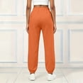 thumbnail image 7 of Trousers Pants for Women Solid Color Casual Straight Leg Joggers Elastic Waist Drawstring Pockets Sweatpant Soft and Comfortable, 7 of 7