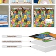 thumbnail image 4 of Yayeee Foldable Storage Basket for Shelves Waterproof Cloth Bins with Handles, Colorful Birds Pattern, 4 of 7