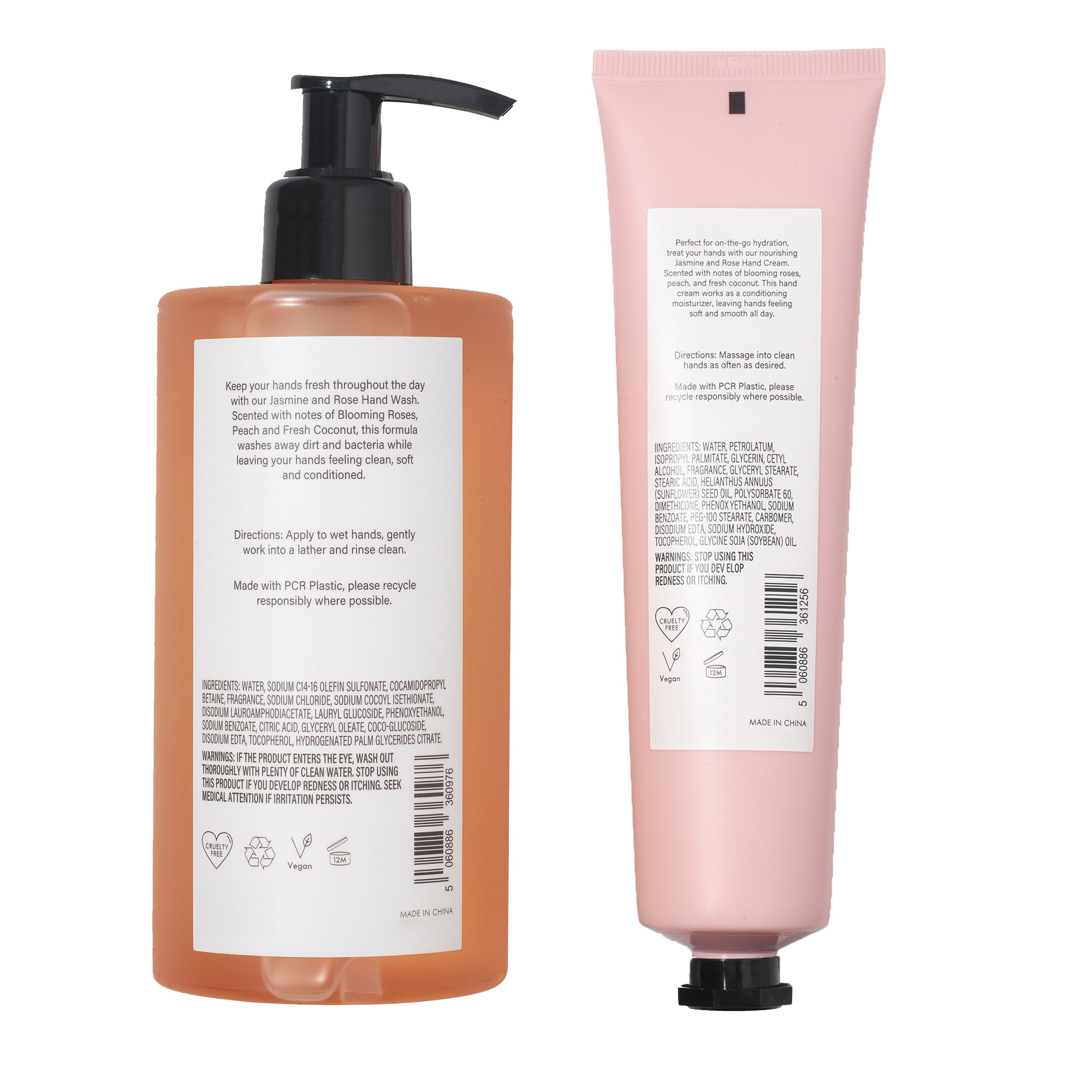 BEAUTYSPACE Jasmine and Rose Hand Cream & Hand Wash Duo