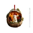thumbnail image 1 of Adorno navideño de animales del bosque de 10 cm | Colgante acrílico para árbol de Navidad | Diseño caprichoso de animales del bosque | Decoración de temporada duradera para árboles, coronas, centros, 1 of 5