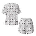 thumbnail image 5 of Lsque Panda Bear Women's Short-Sleeved Pajama Set - 2 Piece Soft and Lightweight Sleepwear Set-XX-Large, 5 of 9