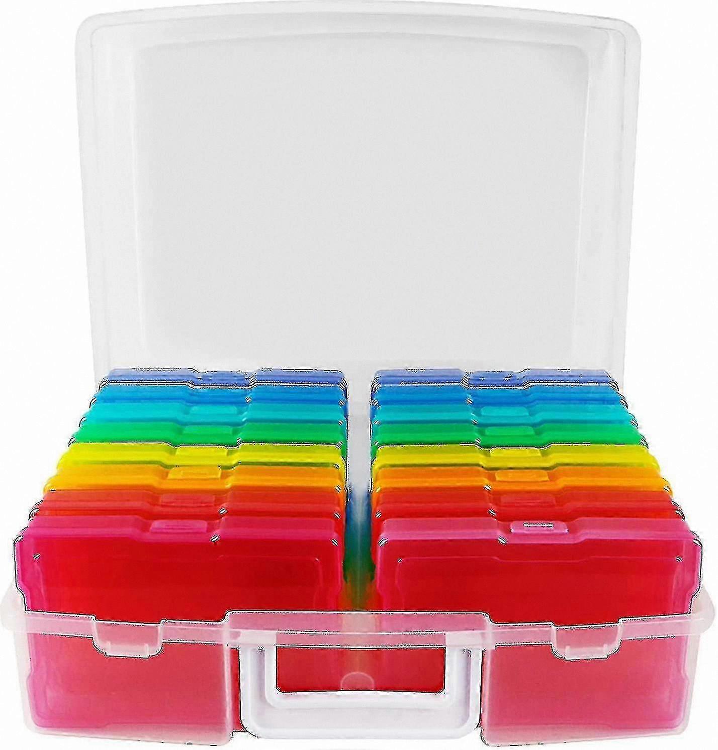 Clear 4x6 Inch Photo Storage Containers with 16 Inner Organizers for ...