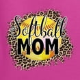 thumbnail image 2 of Softball Mom Animal Print Girl Sports Womens Graphic T-Shirt, Fuschia, X-Large, 2 of 5