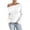 #0272White, variant on Elegant Solid Color Off-Shoulder Ruffle Detail Long Sleeve Waist-Defining Pullover Top for Women