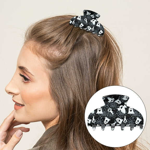 Momihoom Halloween Hair Clips Mini Hairpins Hair Claw Clips Non-Slip Hair Clamps Grab Hair Accessories for Women Girls Bat Pumpkin Head Party Hair Decorations