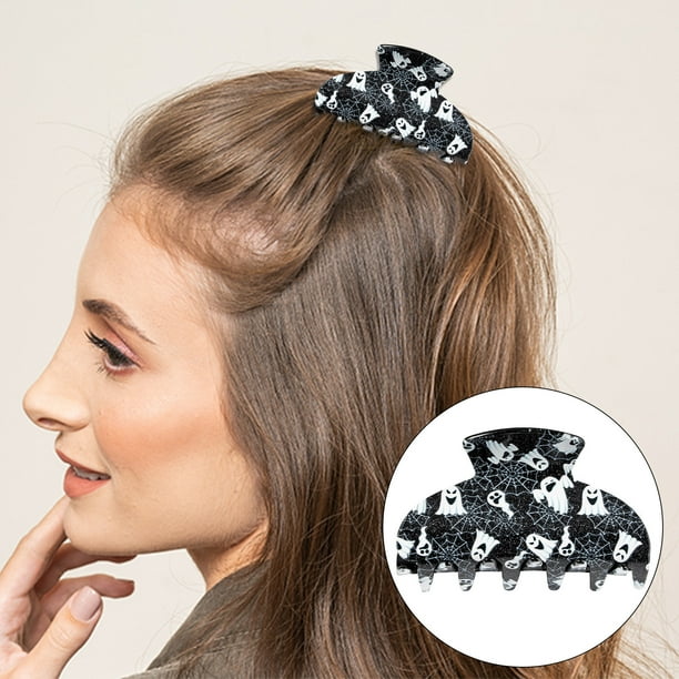 Xihbxyly Pinza para El Pelo de Halloween, Diseño de Tocado Espeluznante, Agarre Duradero, Versátil para Fiestas y Cosplay, Cómoda para Cabello Grueso, Fácil de Usar, 5 Cm de Largo.