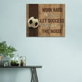 thumbnail image 3 of HFDF Soccer Wall Art Excitation Sports Wall Decorspirational Quotes Pictures Canvas Print Painting Artwork Home Decorations for Soccer Player Bathroom Bedroom Living Room 24x20inch Framed, 3 of 6