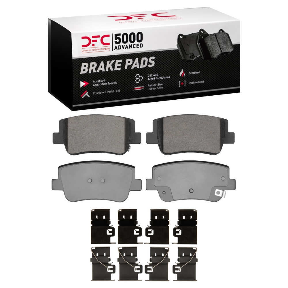 Dynamic Friction Company 1551-2417-01 DFC 5000 Advanced Brake Pads - Ceramic and Hardware Kit - OE