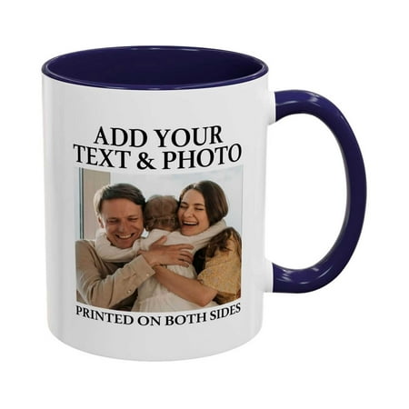 Personalized Coffee Mugs Photo Mugs Personalized Customized Coffee Mugs Custom Coffee Mug Tazas Personalizadas Personalized Cups (11 oz_Dark Blue) Dark Blue