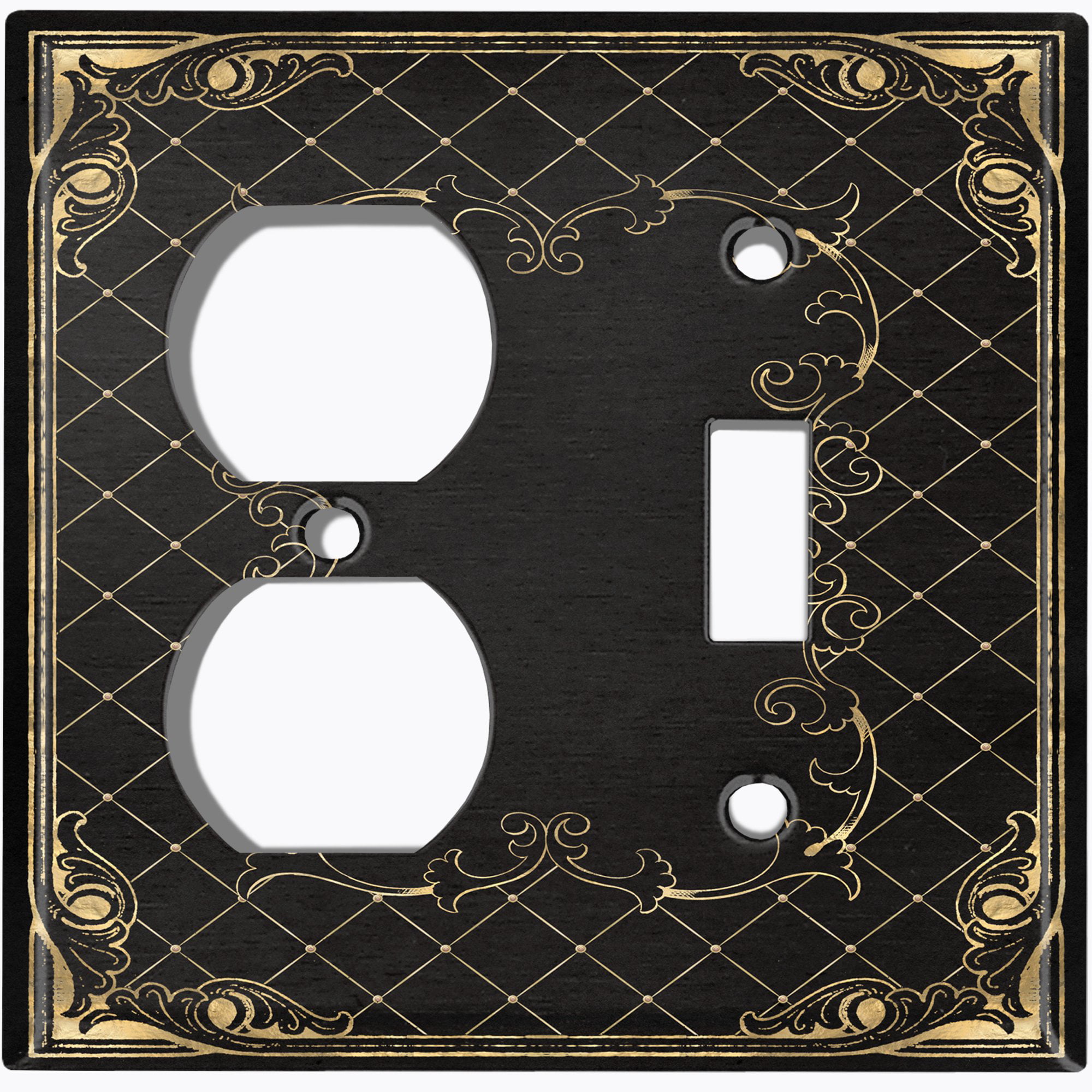 Metal Light Switch  Wall Plate Cover Single Double Triple Outlet Rocker Decor Toggle Home Decor for French Victorian FRA002