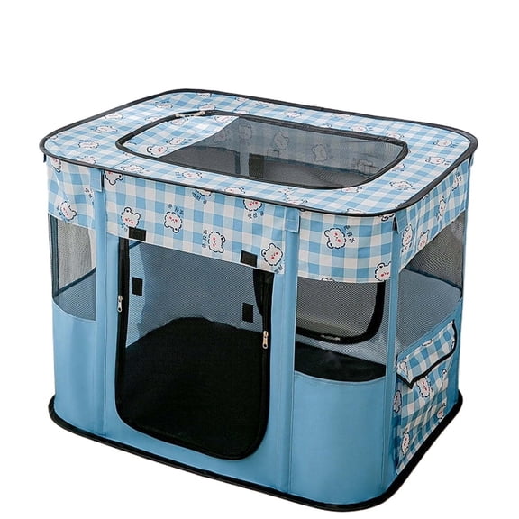 Collapsible Dog Crate Portable Cat Cage Pet Delivery Room Suitable for Dogs/Cats/Rabbits/Pets,Blule