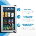 thumbnail image 3 of Newair 100 Can Beverage Refrigerator Cooler, Freestanding Mini Fridge in Stainless Steel, 3 of 15