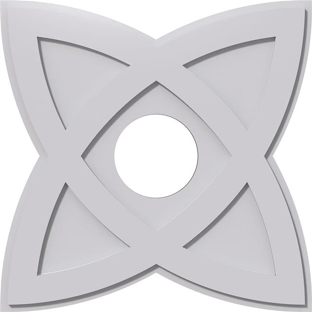 Ekena Millwork CMP26CM-07000 26 in. OD x 7 in. ID Square Cosmo Architectural Grade PVC Contemporary Ceiling Medallion
