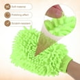 thumbnail image 5 of 4pcs Premium Chenille Microfiber Car Wash Mitts 9.8" x 7.9" Scratch Free Wash Gloves Absorbent Double Sided Plush Cleaning Drying Mitts for Car Washing Home Light Green, 5 of 7