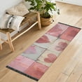thumbnail image 6 of Pretty Pink Hearts Runner Rug Non-Slip Area Rugs Linen Washable Non Shedding for Kitchen Bedroom Carpet, 6 of 8