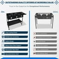 thumbnail image 4 of SONRET - Three Burner Propane Outdoor Camping Stove - with Side & Adjustable Bottom Shelf, 4 of 7