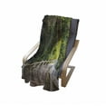 thumbnail image 4 of Forest Soft Flannel Fleece Blanket, Nature Boardwalk Through Green Archway Bridge Foliage Trees Sunny Summer Day, Cozy Plush for Indoor and Outdoor Use, 70" x 90", Beige Green Brown, by Ambesonne, 4 of 6