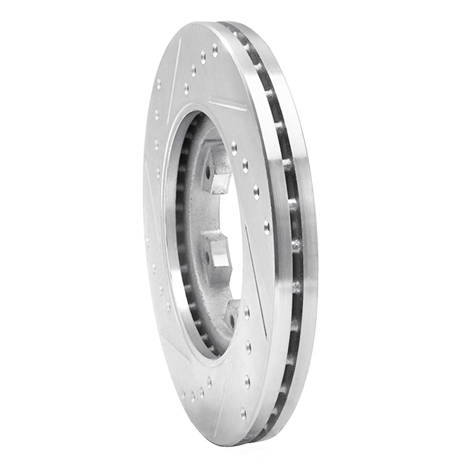 Dynamic Friction Company 631-67080R DFC Brake Rotor - Drilled And Slotted - Silver